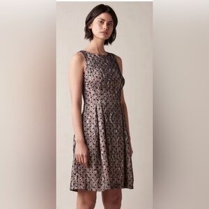 Jason Wu JW Sleeveless Sheer Lace Flocked Mini Dress Women's Pink Black Size SP